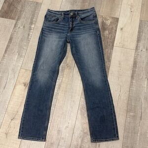 BKE Jake Straight Jeans Mens 32x30 Blue Wash Denim V Stitch Pockets